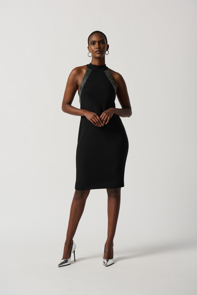 ck dresses macy's Women's Collared V-Neck Sleeveless A-Line Dress Model is wearing size 4. Calvin Klein Women's A Line