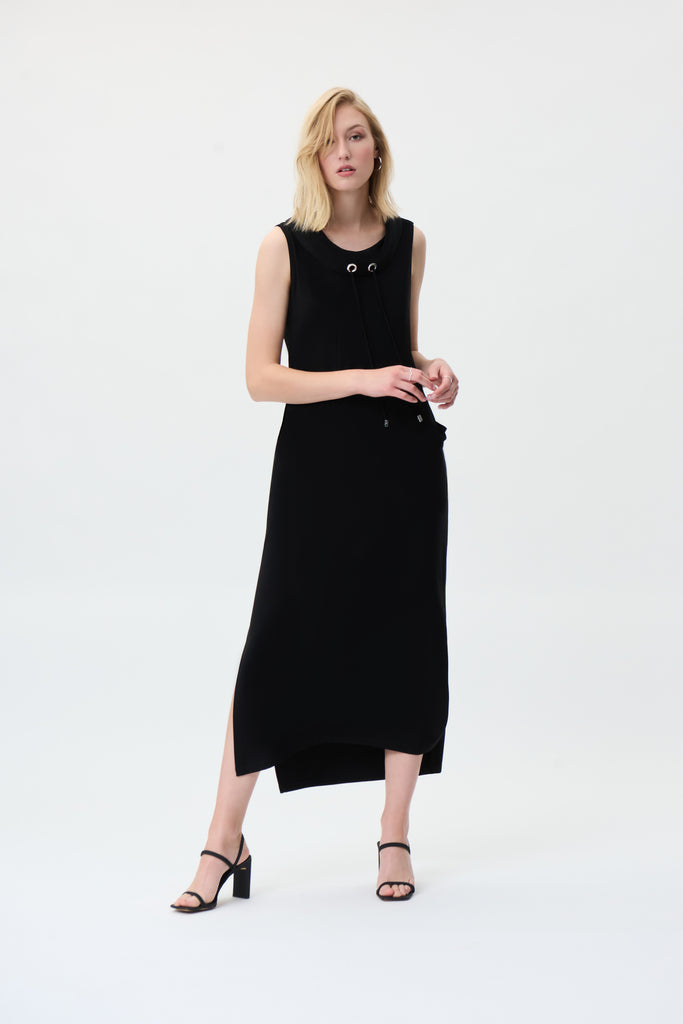 Solid Silky Knit Trapeze Dress