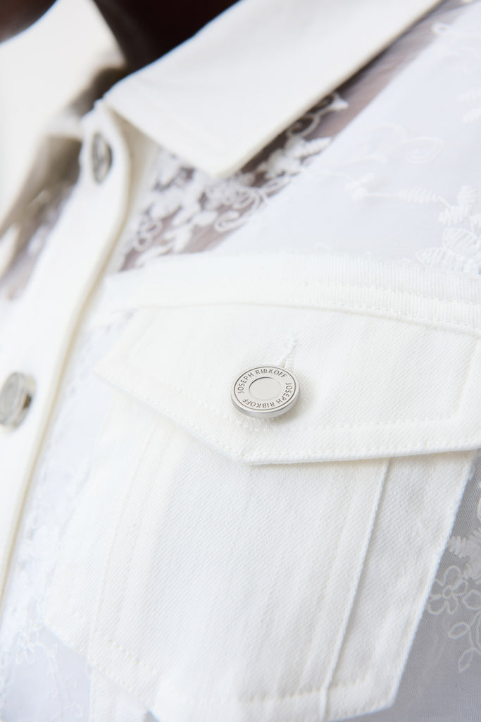 White Lace Denim Jacket