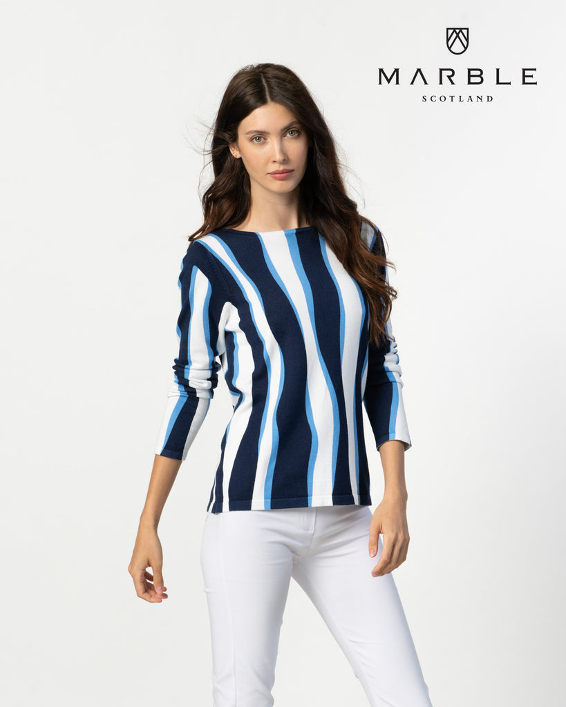 Vertical Lines Long Sleeve Knit