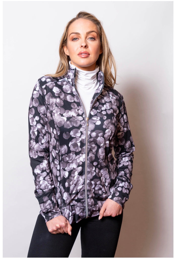 Micro Print Full Zip Jacket