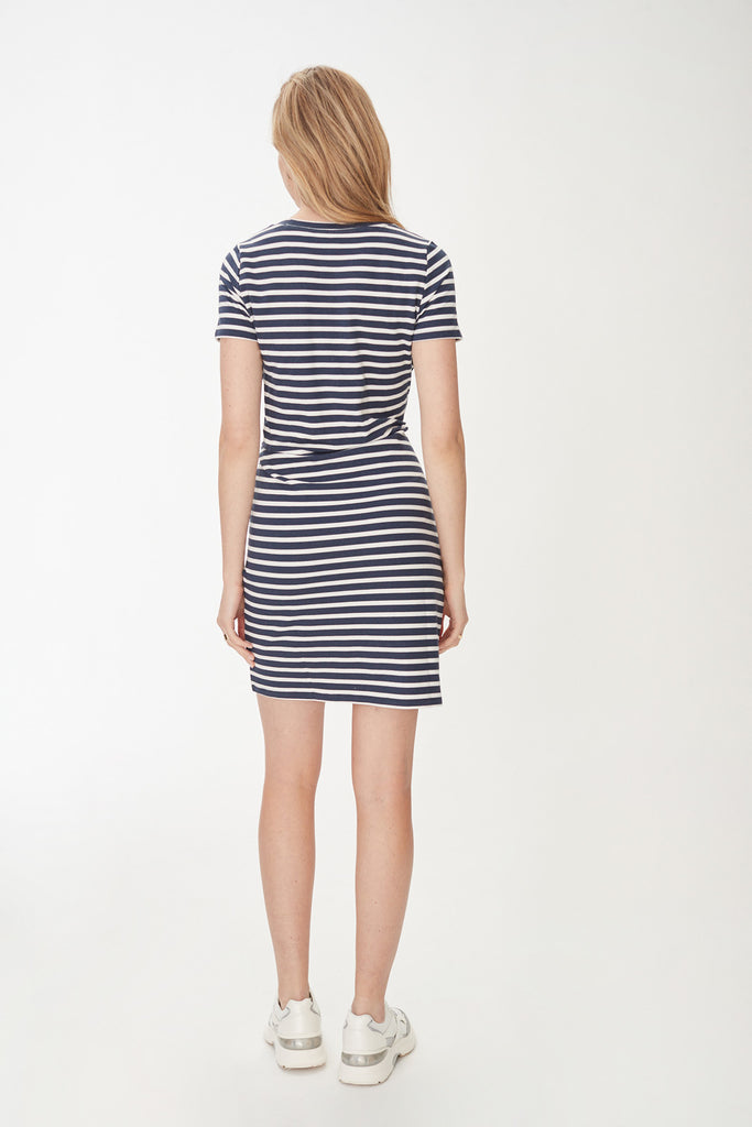SHORT SLEEVE RUCHED DRESS
