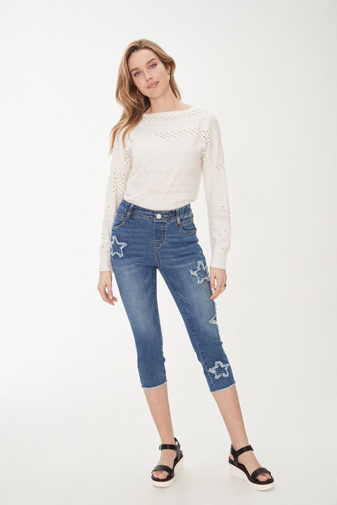 Heart Applique Pull-on Ankle Jeans by FDJ – MeadowCreek Clothiers