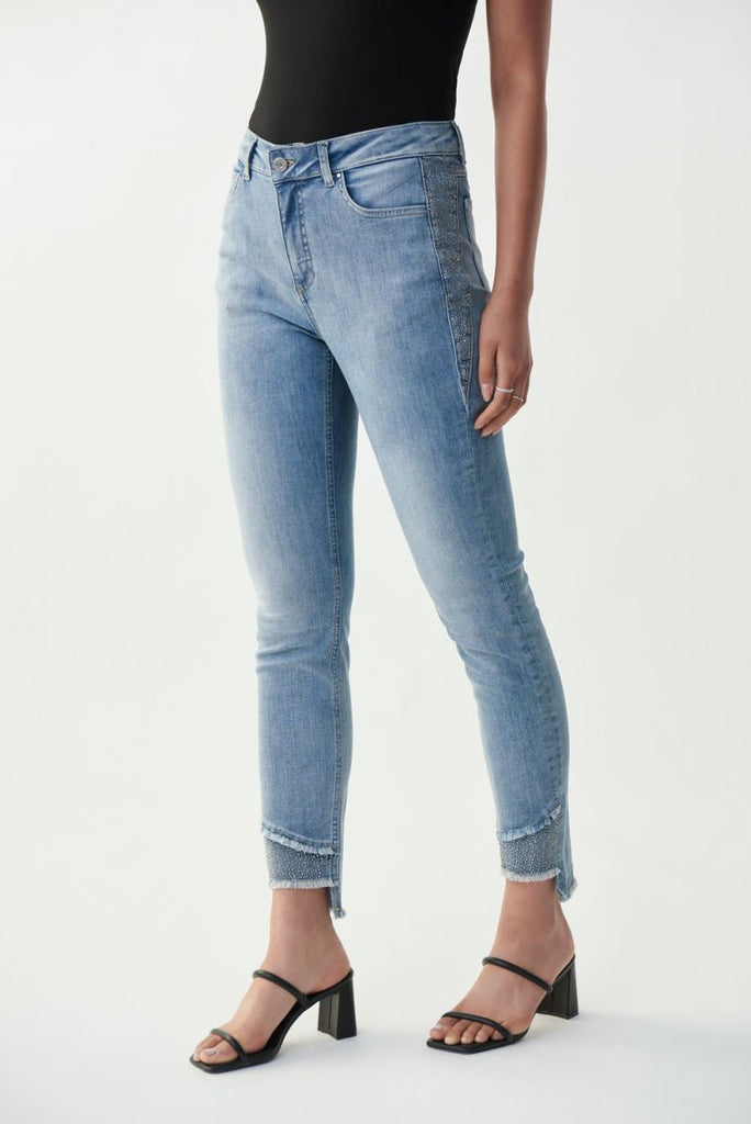 Crystal Embellished Slim Leg Jean