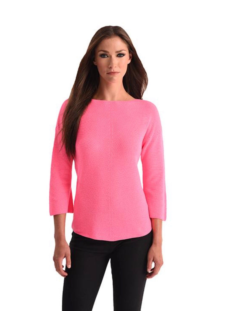 Ribbed 3/4 Sleeve Top