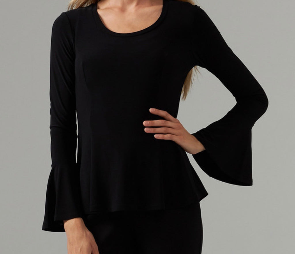 Bell Sleeve Fitted Top
