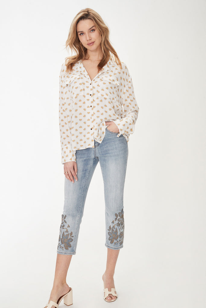 Heart Applique Pull-on Ankle Jeans by FDJ – MeadowCreek Clothiers